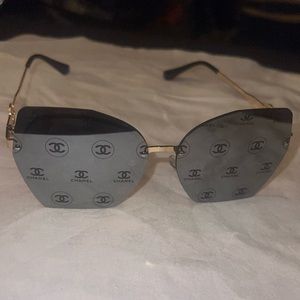 C mono silver sunglasses